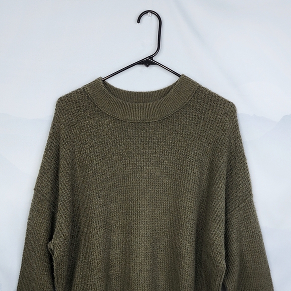 Aerie Green Crewneck Pullover Sweater Small - Picture 2 of 16